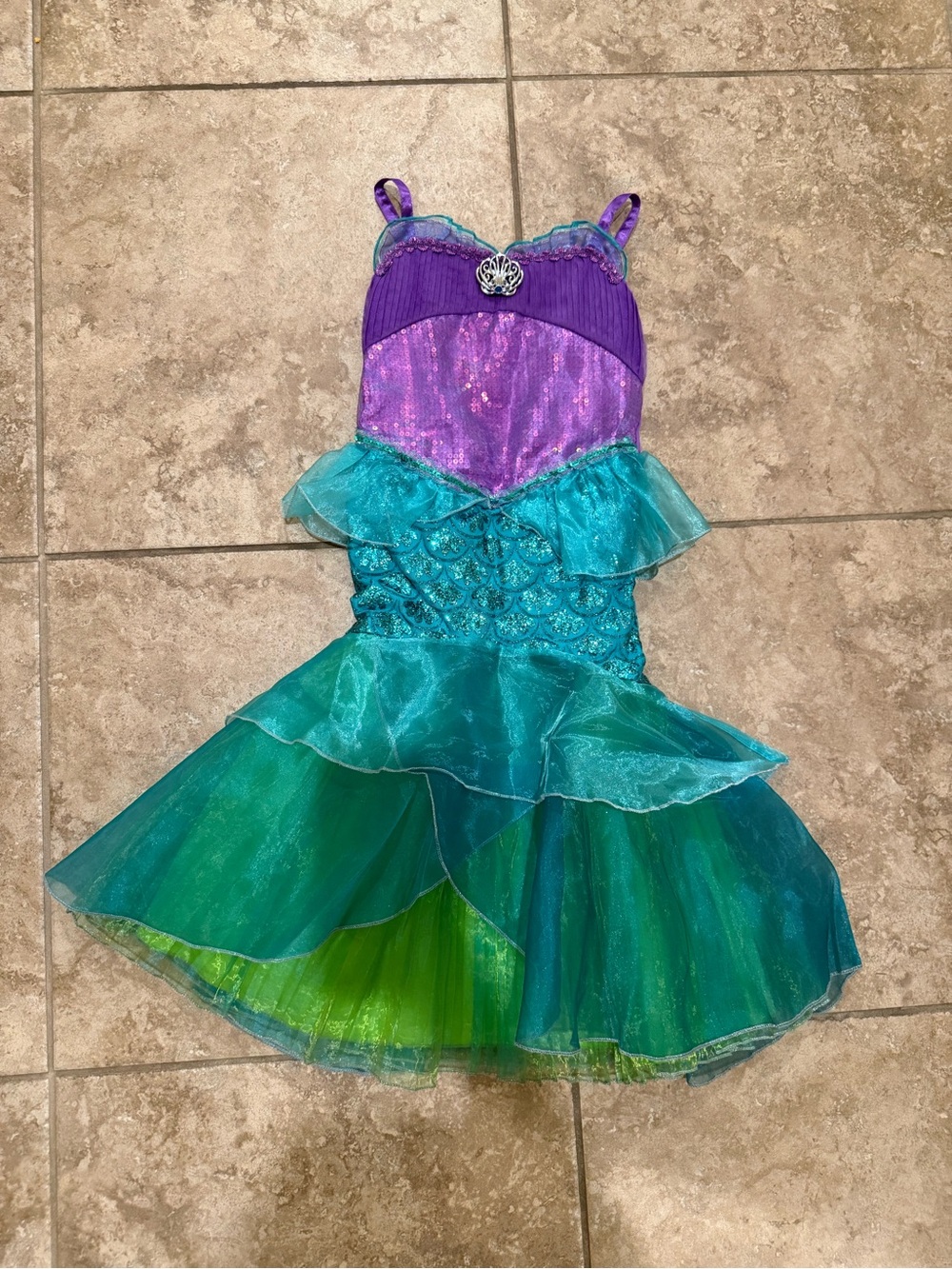 Disney Castle Collection Ariel Mermaid Dress Girls 5/6